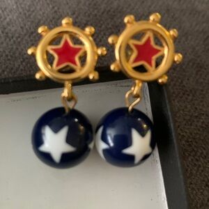 Star Globe Dangle Earrings